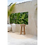 Barkruk Rond Teakhout Raffia Naturel - The Raffia