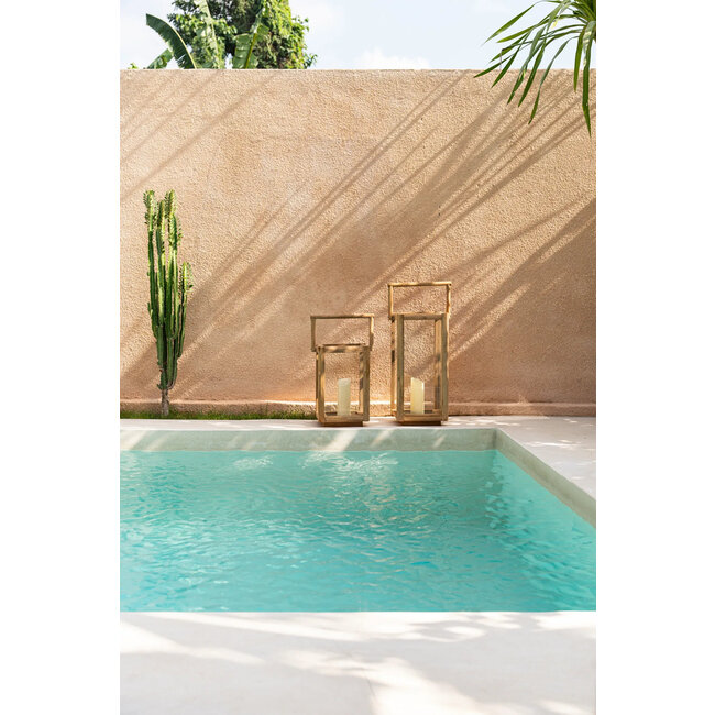 Nusa Penida Lantaarn S - 28x28x43cm - Naturel - Teakhout