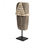 Sumba Stone Beeld op Standaard - 10x5x32cm - Grijs - Zandsteen/Schelpen