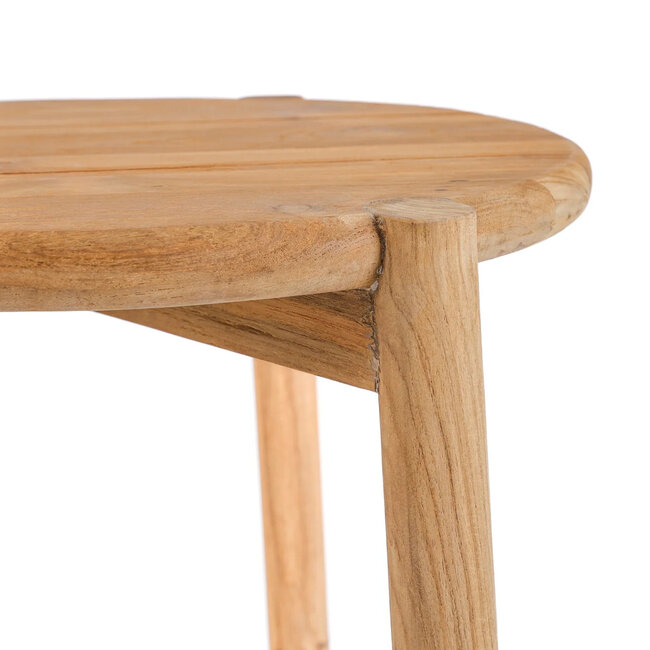 Bijzettafel Teakhout Rond Outdoor - Gilimanuk