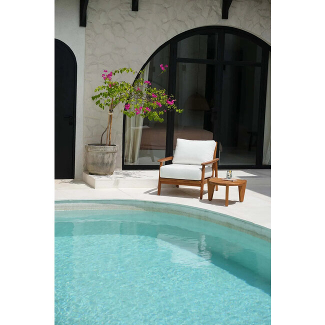 Seseh Salontafel - M - Outdoor - 70x70x35 cm - Naturel Teakhout