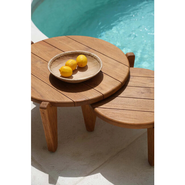 Salontafel Rond Teakhout Naturel Outdoor - Seseh