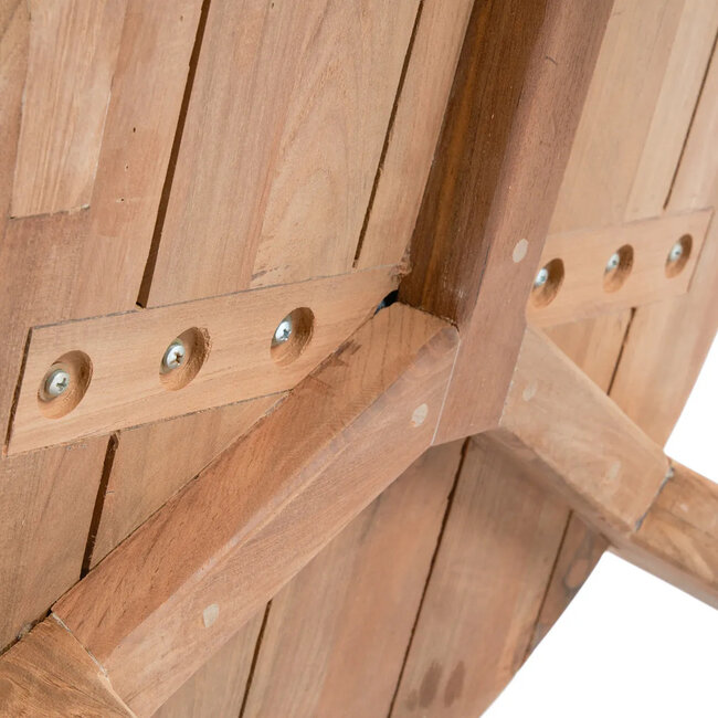 Seseh Salontafel - M - Outdoor - 70x70x35 cm - Naturel Teakhout