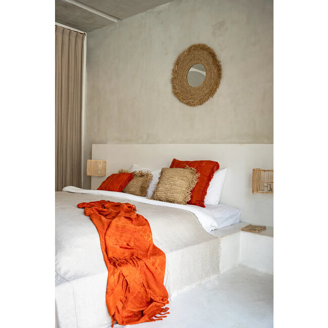 Yema Ronde Wandspiegel - ø60cm - Naturel - Raffia