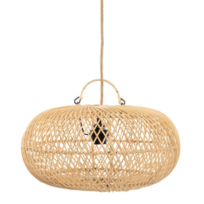 Hanglamp Wholly - 40x40x25 cm - Naturel - Rotan