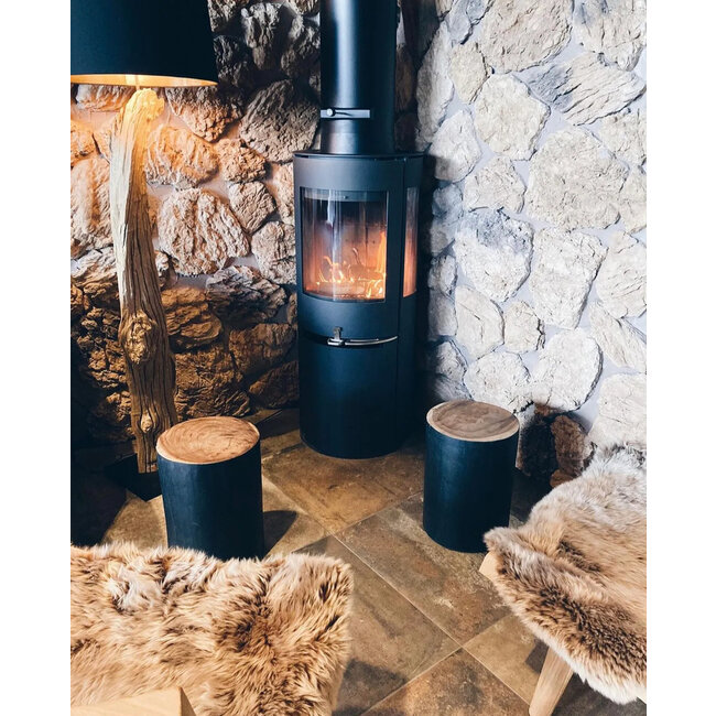 Kruk Tribe - Munggurhout - Naturel/Zwart - 30x30x40 cm