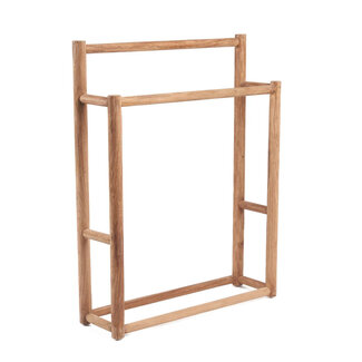 Rustiek Handdoekrek - Naturel - Gerecycled Teakhout - 70x22x90cm