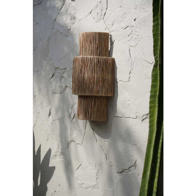 De Ohana Wandlamp - 30x15x60 cm - Naturel - Sisal