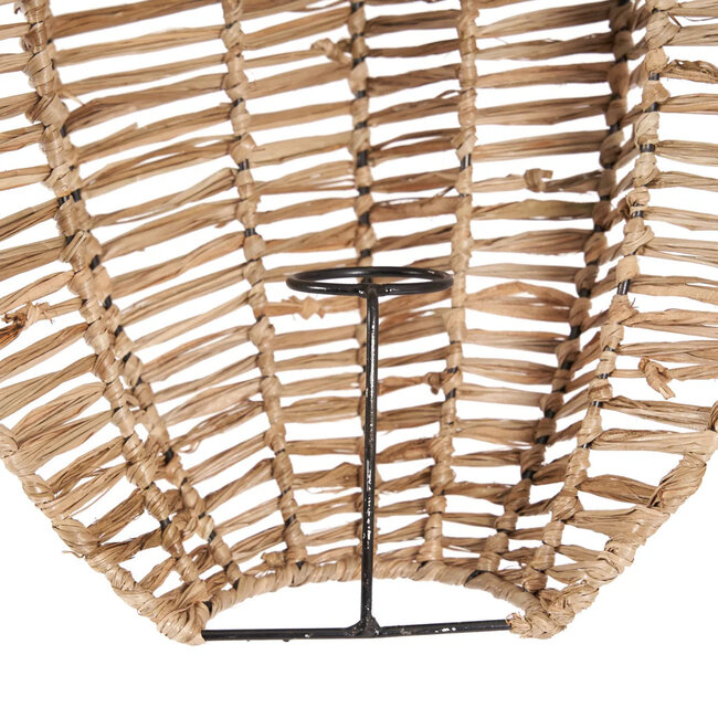 Boho Wandlamp - Raffia - Naturel - 15x30x40 cm
