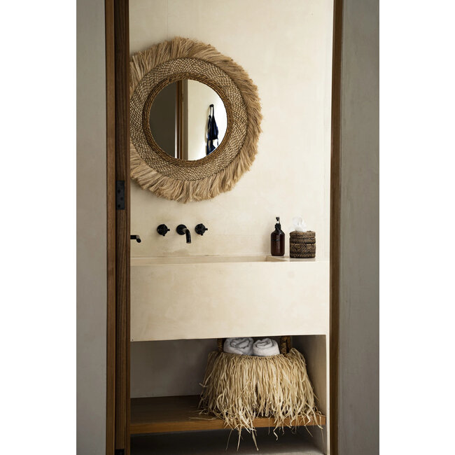 De Capri Spiegel - ø85 cm - Naturel - Gras