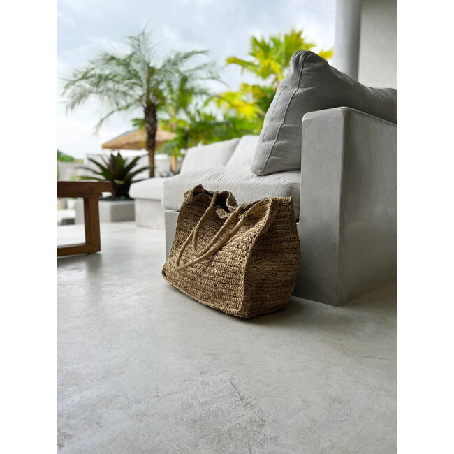 De Ti Amo Shopper - 50x20x38 cm - Naturel - Raffia