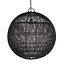 Hanglamp Rotan Zwart Rond Bubble Ø50 cm