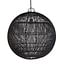 Hanglamp Rotan Zwart Rond M - Bubble