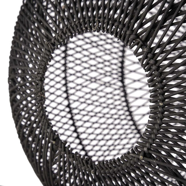 Hanglamp Rotan Zwart Rond M - Bubble