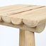 Teakhouten Barkruk - 35x35x75cm - Naturel - Handgemaakt