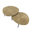 Ray Salontafel Set van 2 Organisch - 77x60x43cm - Brons - Metaal