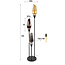 Vloerlamp Amber Koper Chroom Glas 3-Lichts  - Cocoon