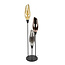 Vloerlamp Amber Koper Chroom Glas 3-Lichts XL - Cocoon