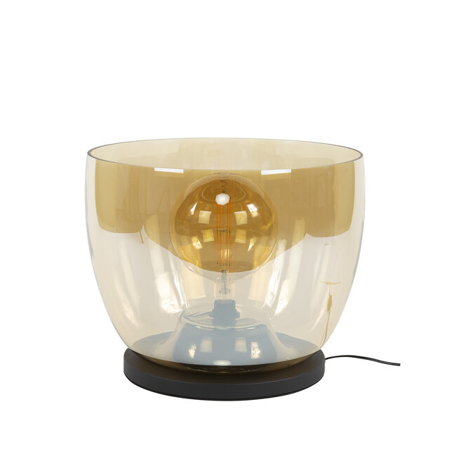 UP XXL Vloerlamp - 48x48x41cm - Amberkleur Glas - Metaal