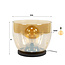 PS-Collection UP XXL Vloerlamp - 48x48x41cm - Amberkleur Glas - Metaal