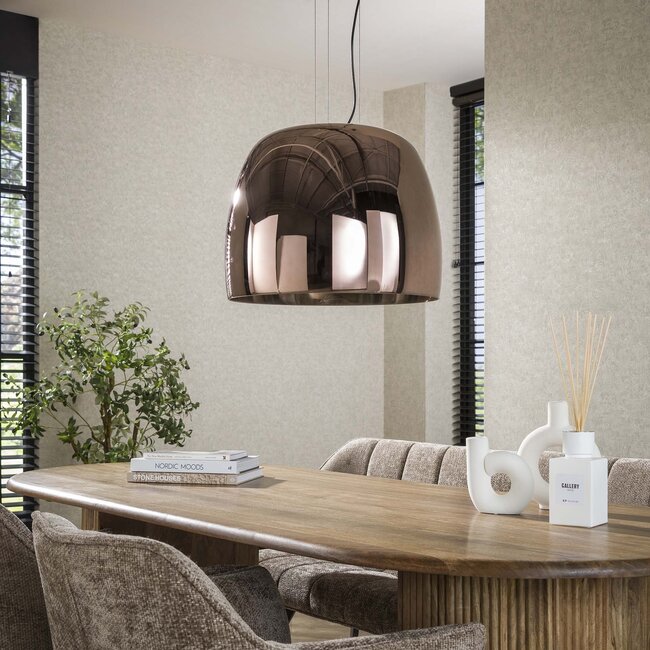 Drift Glass XL 1L Hanglamp - 48x48x150cm - Koperkleurig Glas