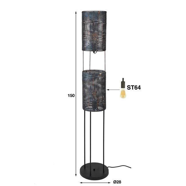PS-Collection Armor Tube 2L Vloerlamp - Tweede Kans