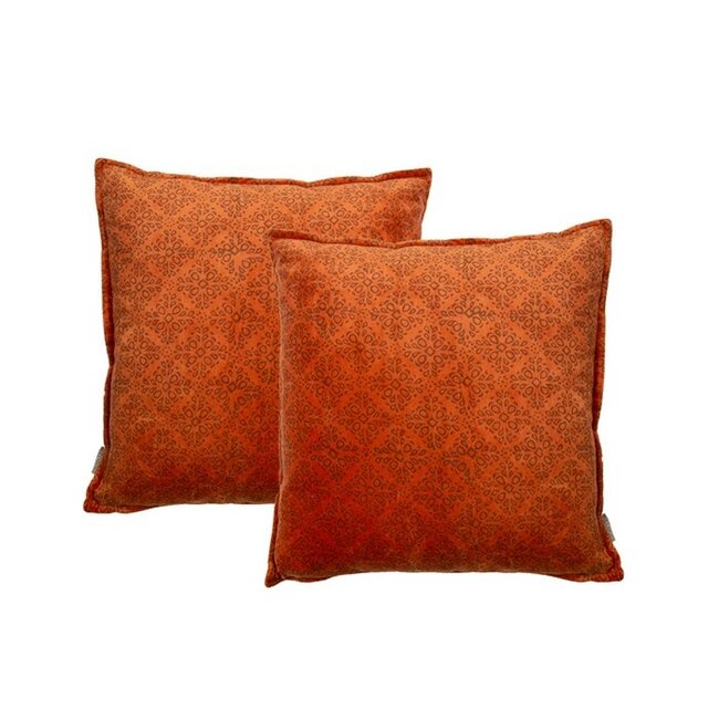 Sierkussen Fluweel - Oranje - 45x45 cm