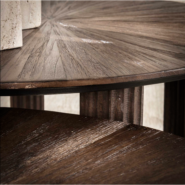 Salontafel Set van 2 Teakhout Espresso Maya