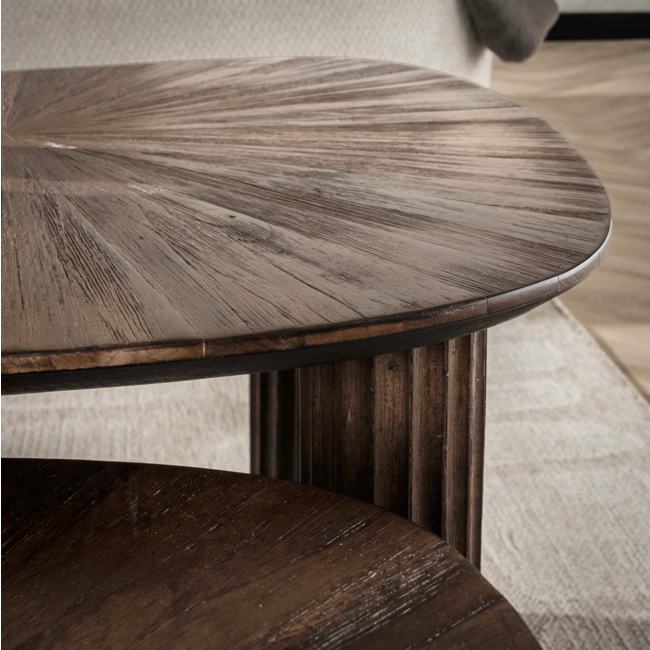 Salontafel Set van 2 Teakhout Espresso - Maya