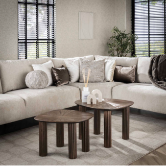 PS-Collection Salontafel Set van 2 Teakhout Espresso - Maya