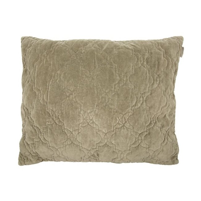 Sierkussen - 60x50 cm - Jade Olijfgrijs - Fluweel