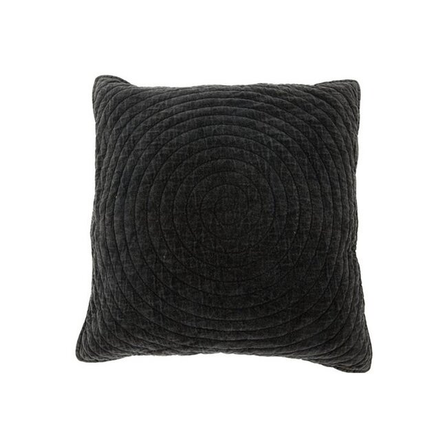 Sierkussen 50x50 cm - Gebroken Zwart - Fluweel