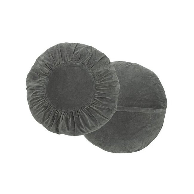 Sierkussen Rond - Ø60 cm - Donkergrijs - Fluweel