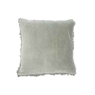 Sierkussen 45x45 cm - Oudblauw - Fluweel/Linnen