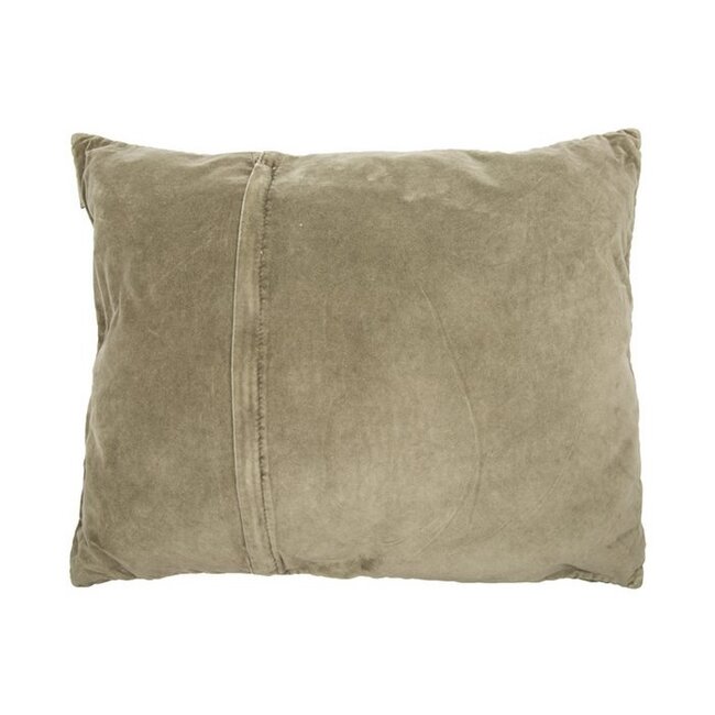 Sierkussen - 60x50 cm - Jade Olijfgrijs - Fluweel