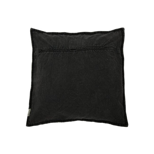 Sierkussen 50x50 cm - Gebroken Zwart - Fluweel