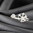 Zilveren Sneeuwvlok Ring - Verstelbaar - 925 Sterling Zilver