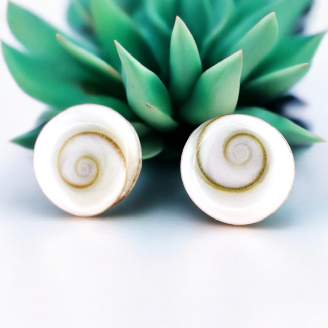 Shiva Eye Oorknopjes - Zilver & Schelp