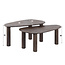 Salontafel Set van 2 Teakhout Espresso - Maya