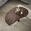 Salontafel Teakhout Donkerbruin Niervormig - Maya