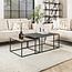 Salontafel Set van 2 Antiek Brons Zwart Metallic
