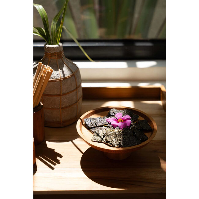 Taartschaal - Teakhout - Naturel - Ø20 cm