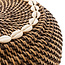 Opbergmand - Rotan en Schelpen - Naturel/Bruin - Ø23 cm