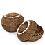 Opbergmand - Rotan en Schelpen - Naturel/Bruin - Ø23 cm
