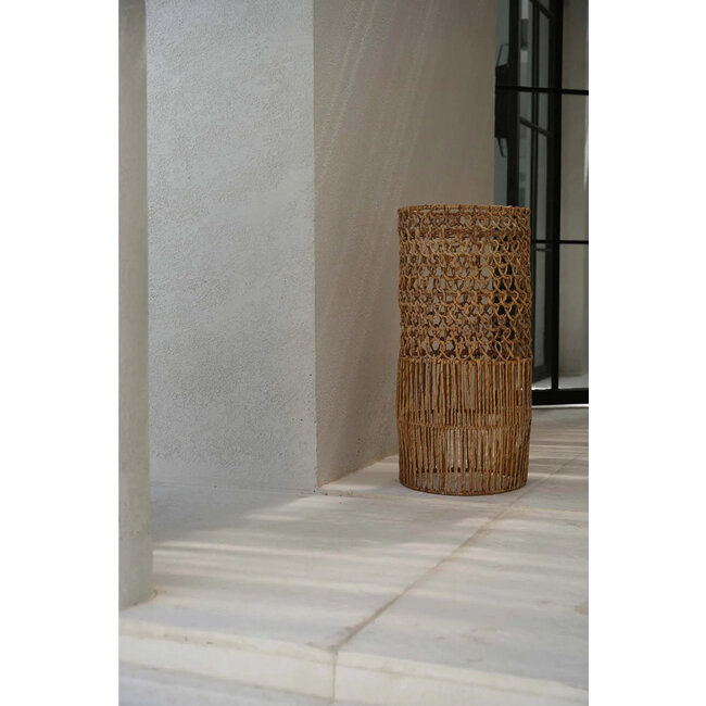 Hanglampenkap Takuhanki - Bananenblad - Naturel - 67×32×32 cm