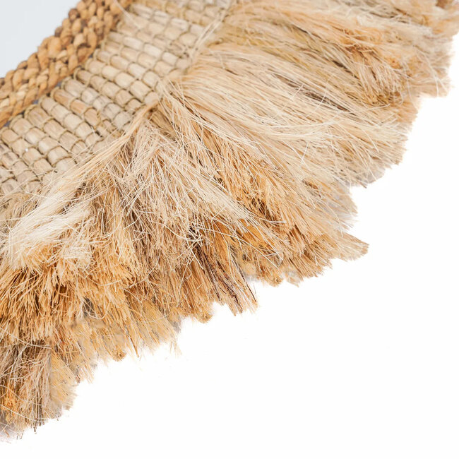 Wandspiegel La Contessa - Abaca Gras - Organische Vorm - Naturel - 80x80 cm