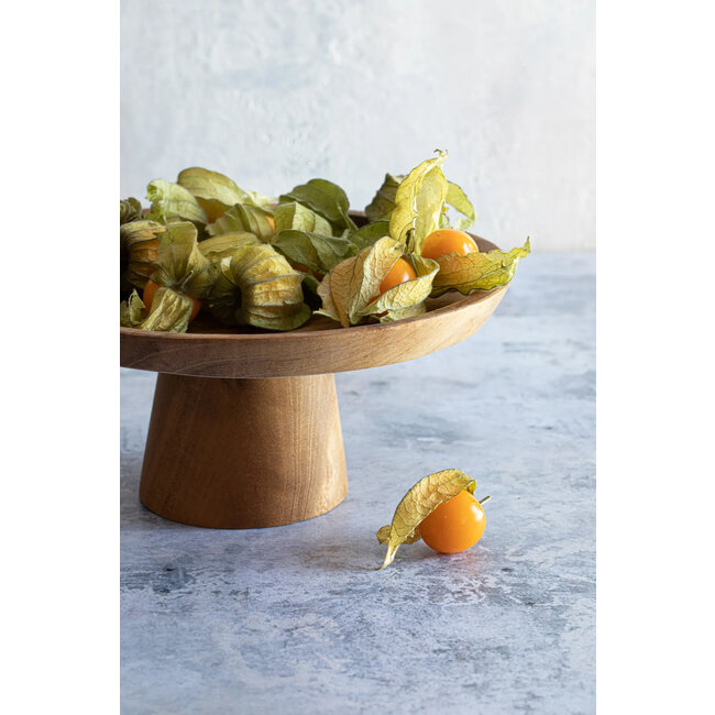 Taartschaal - Teakhout - Naturel - Ø28 cm