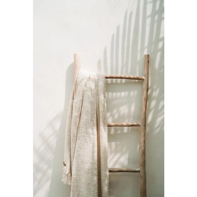 Plaid van katoen - Crèmekleur - 130x170 cm