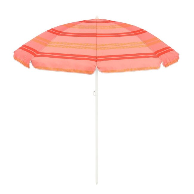 Strandparasol Lichtroze Gestreept - Ø160x180 cm