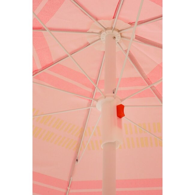 Strandparasol Lichtroze Gestreept - Ø160x180 cm